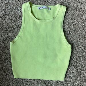 Zara Vibrant Green Knit Top